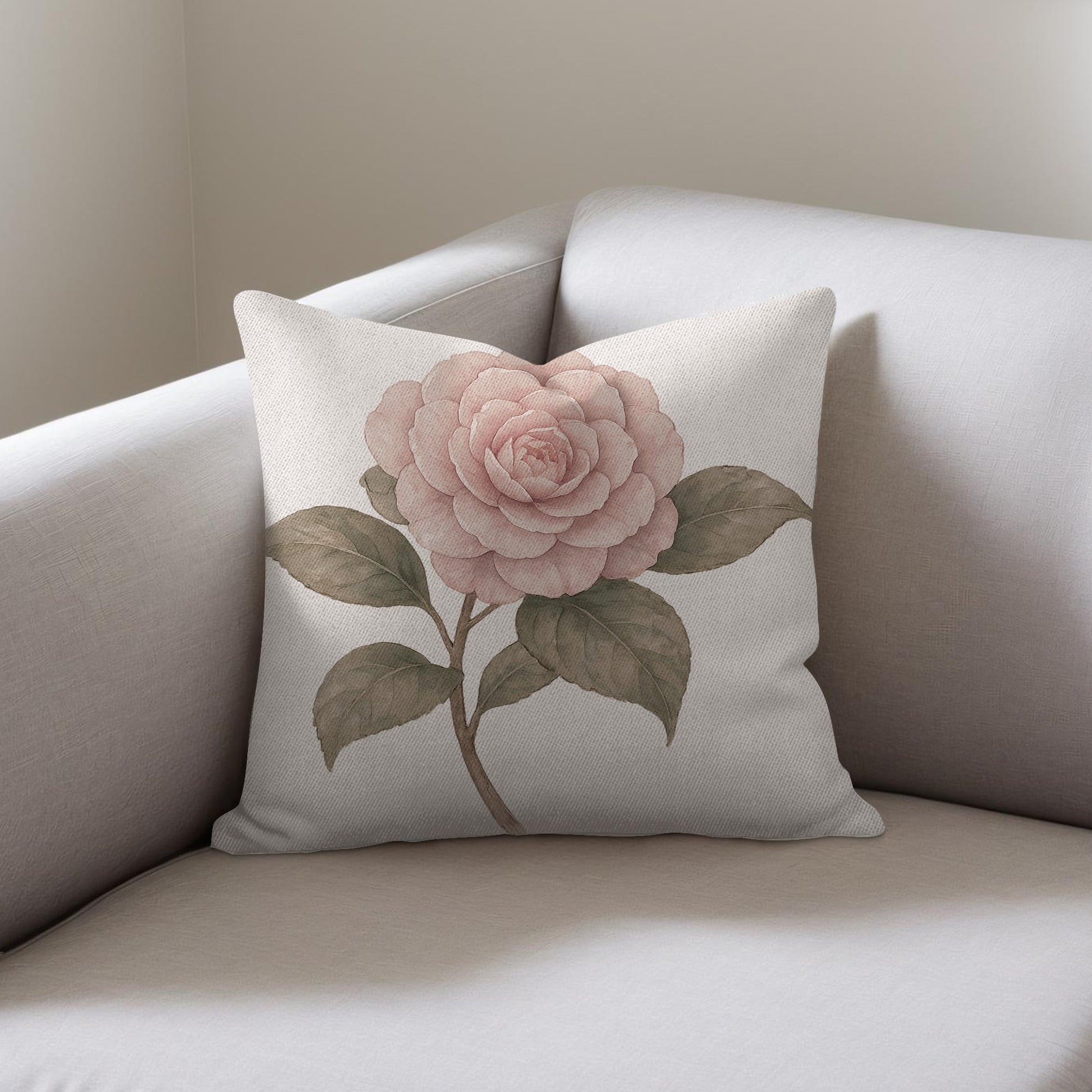 Elegant Floral Accent Cushion with Rose Design product type