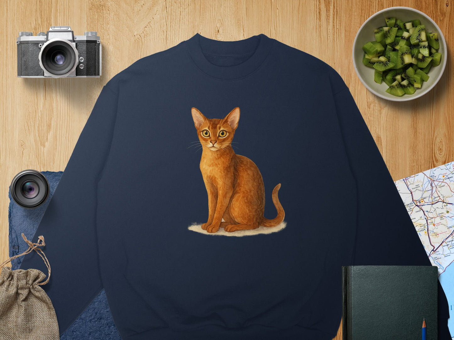 Adorable Orange Cat Illustration on Sweatshirt product