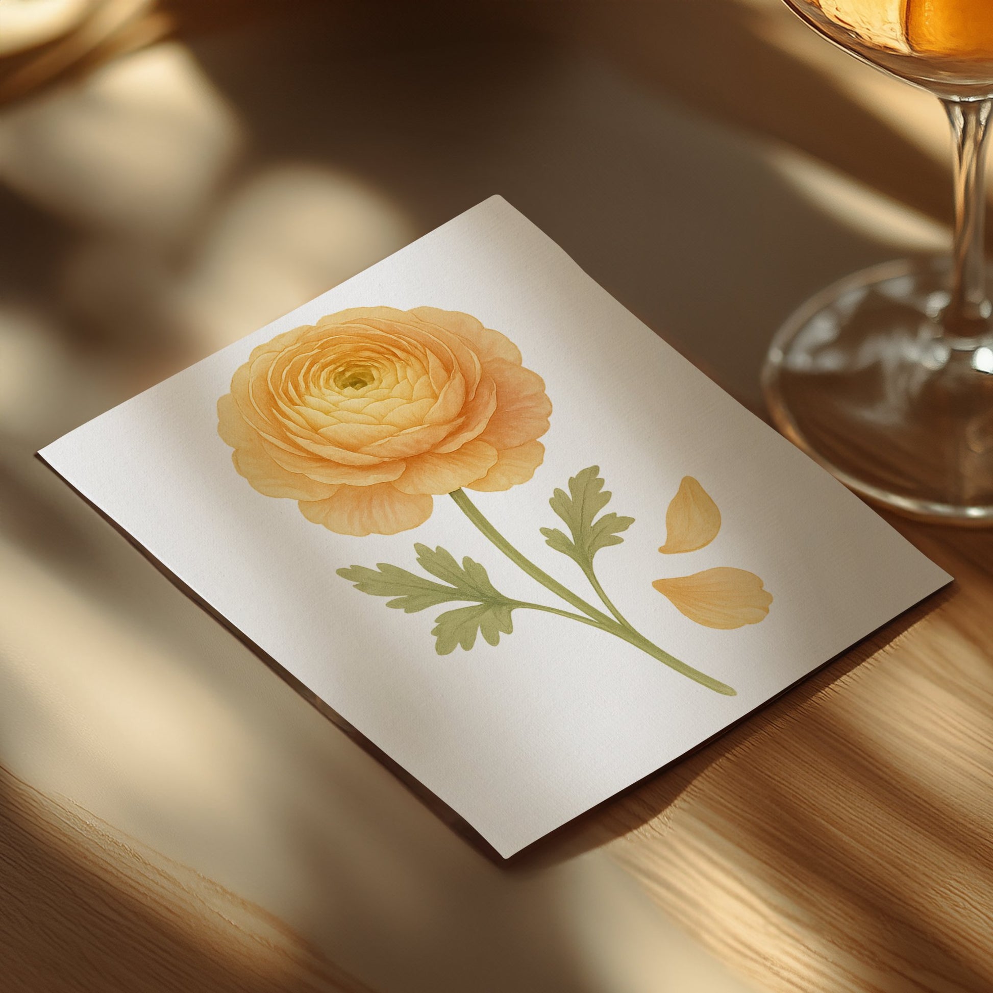 Beautiful Yellow Flower Illustration Art Print product type