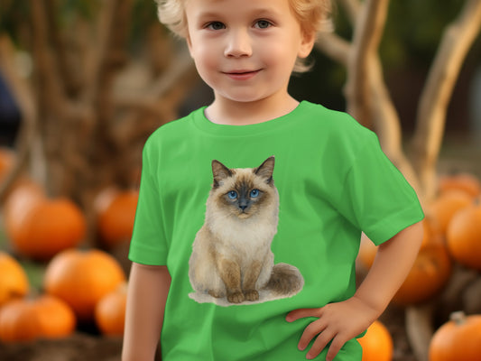 Toddler Shirt with Himalayan Cat Printed Product