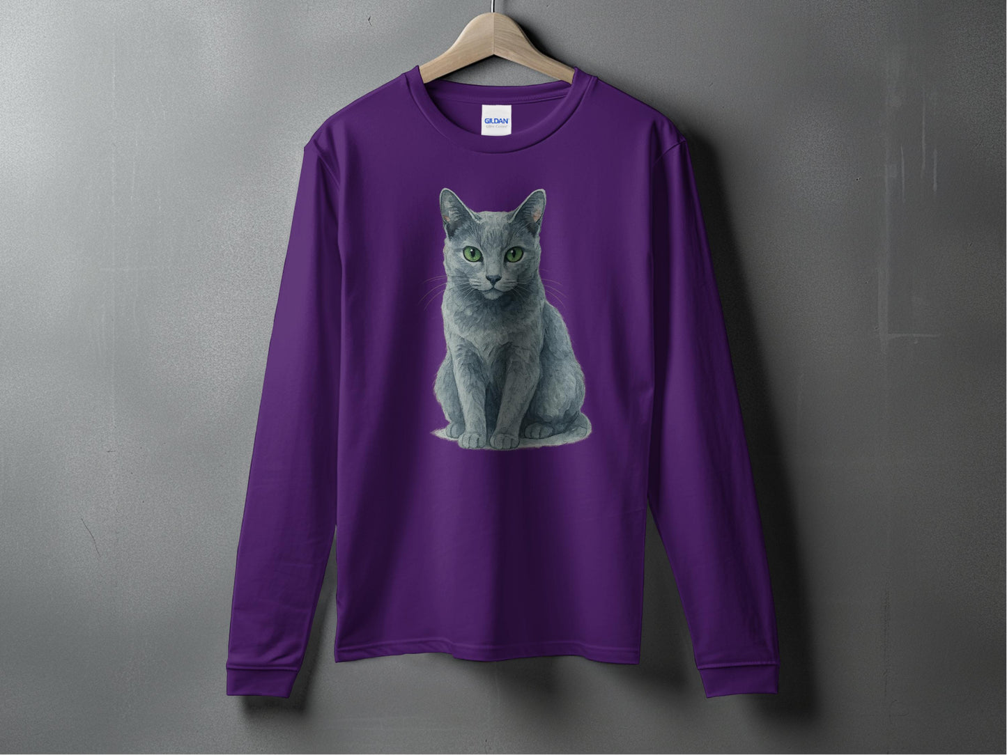 Artistic Cat Print Long Sleeve Shirt product