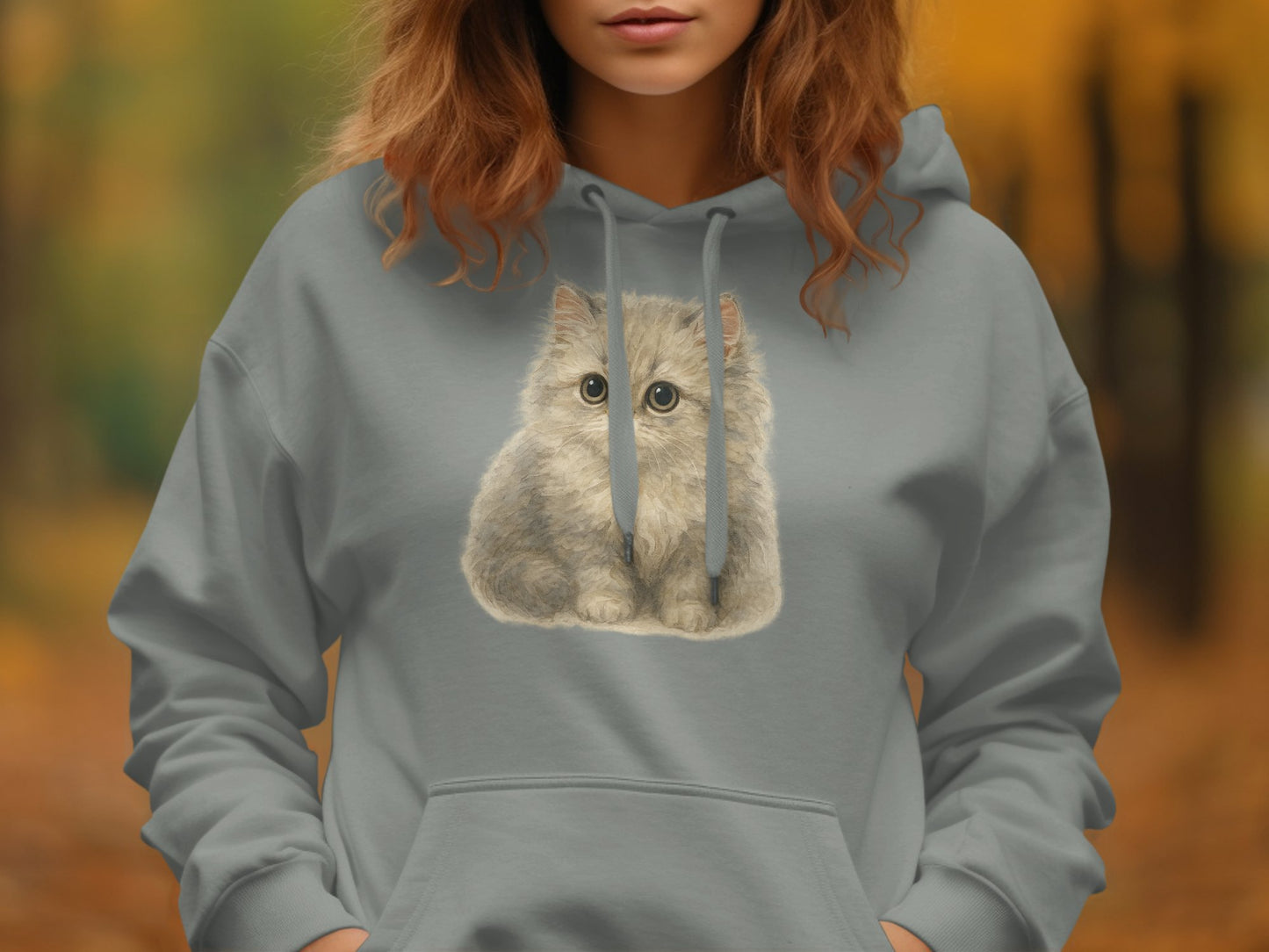Cute Kitten Print Unisex Pullover Hoodie product type