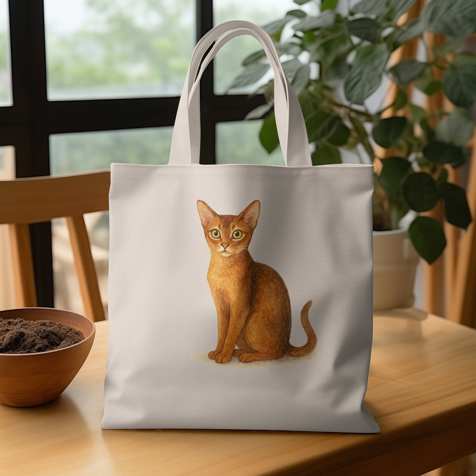Realistic Cat Illustration Tote Bag product type