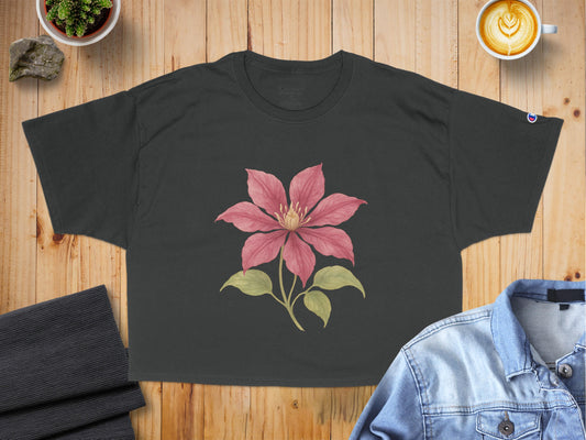Floral Print Cropped T-Shirt Casual Wear product