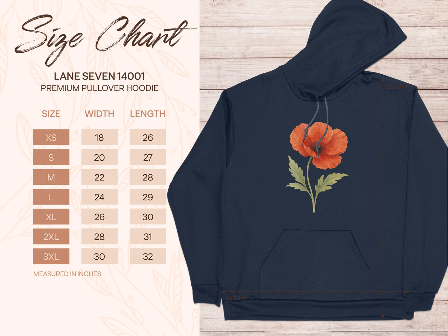 Red Poppy Design Premium Pullover Hoodie product type