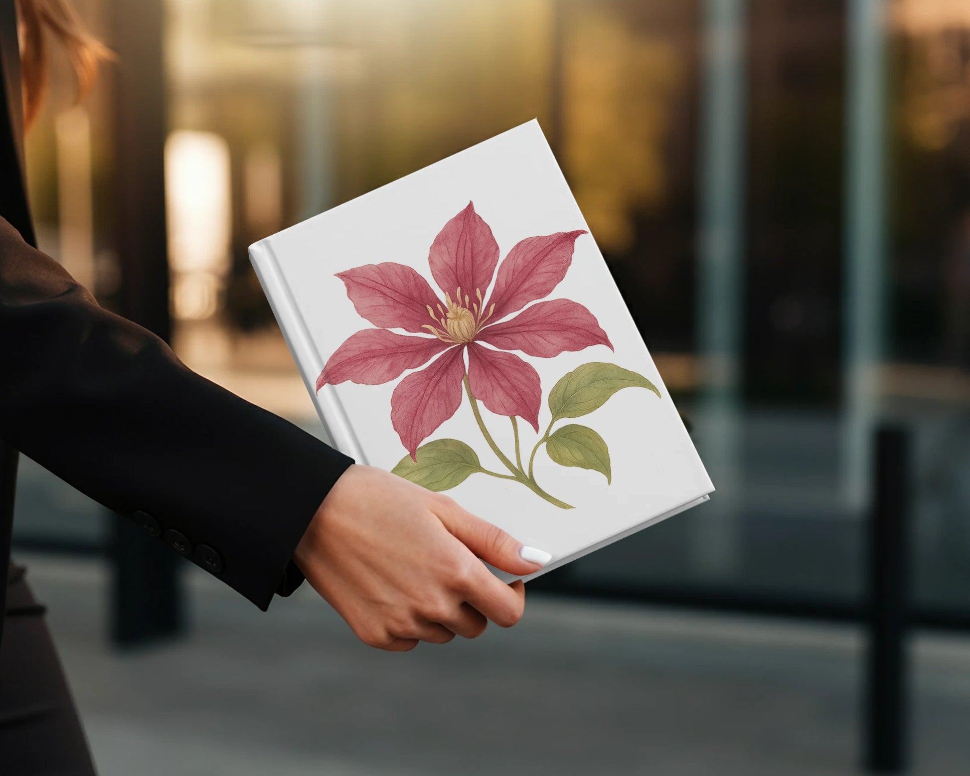 Elegant Floral Design Hardcover Notebook product type