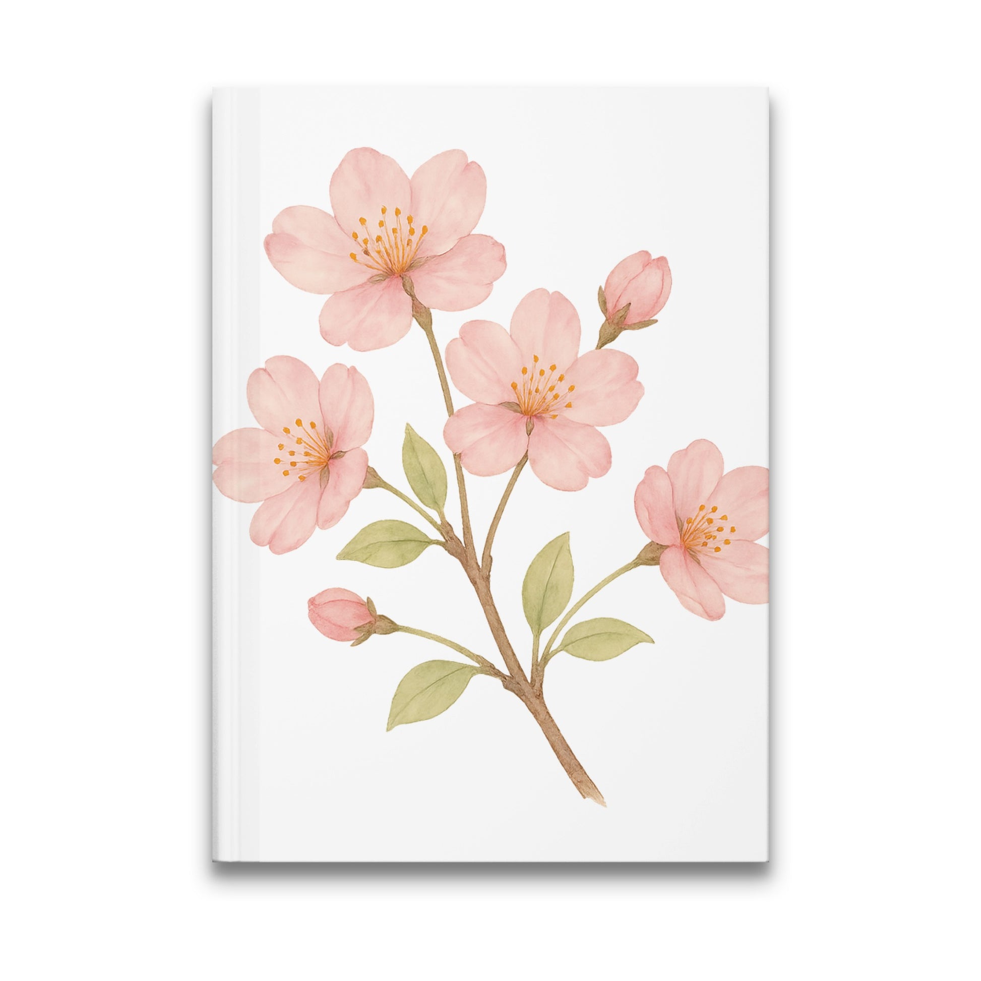 Elegant Sakura Blossom Design on White Journal product