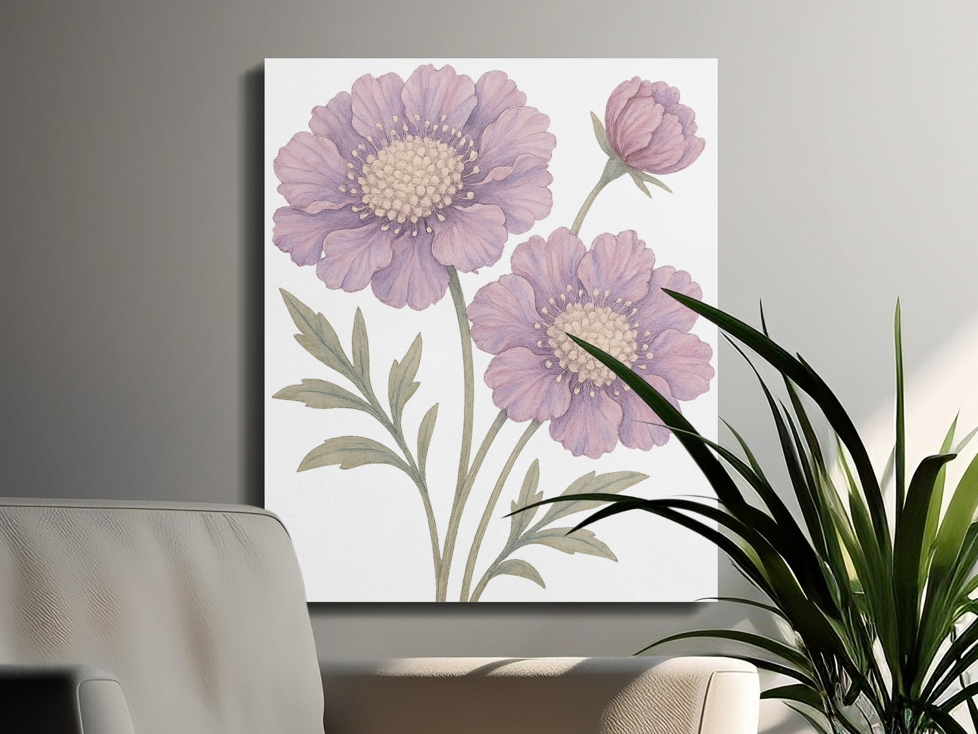 Elegant Purple Flower Wall Art Decor Product