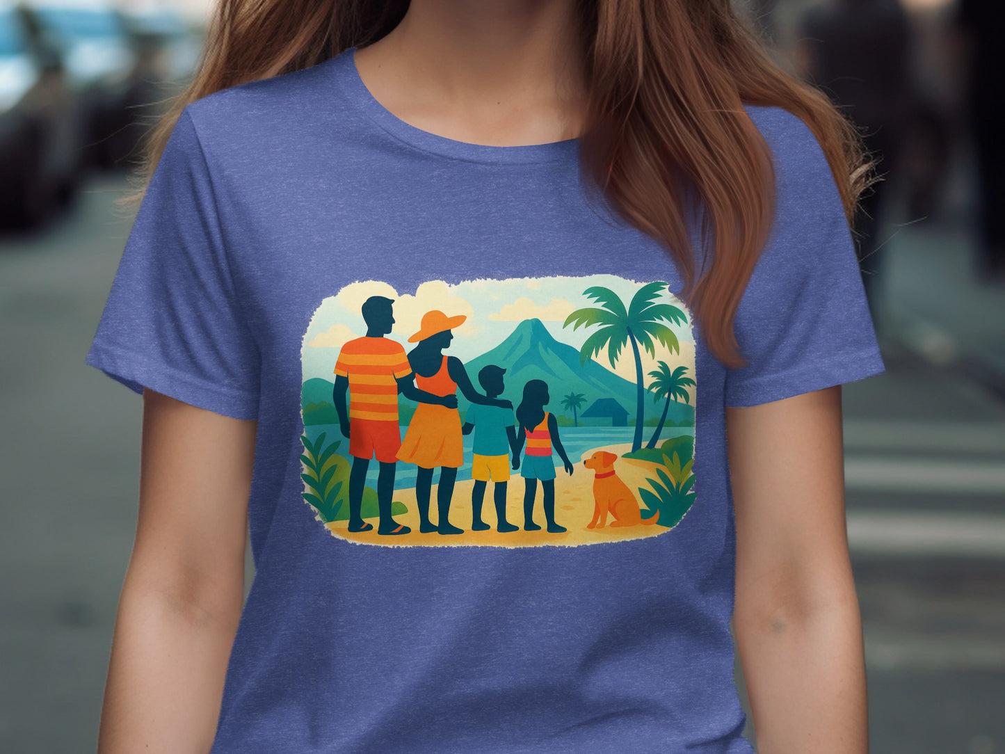 Family Vacation Tropical Scene T-shirt product