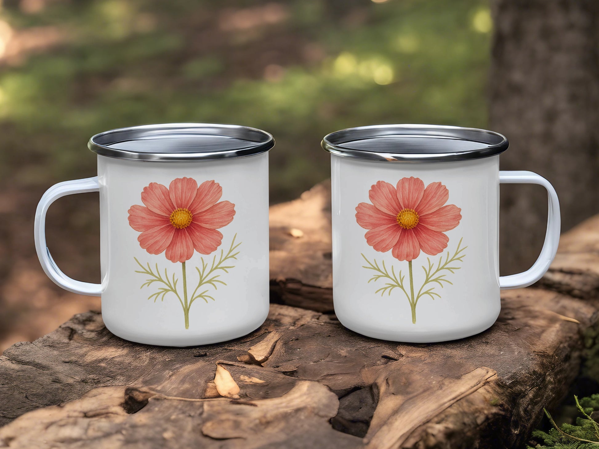 Beautiful Floral Print Camping Mug Product