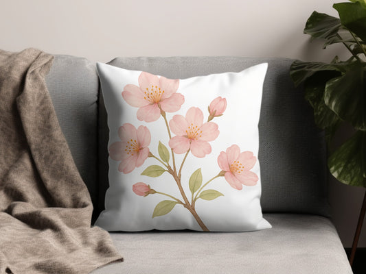 Beautiful Decorative Pink Flowers Throw Pillow product