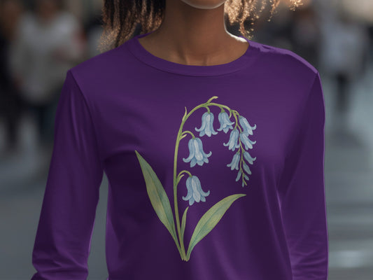 Purple Long Sleeve Top with Floral Print product type