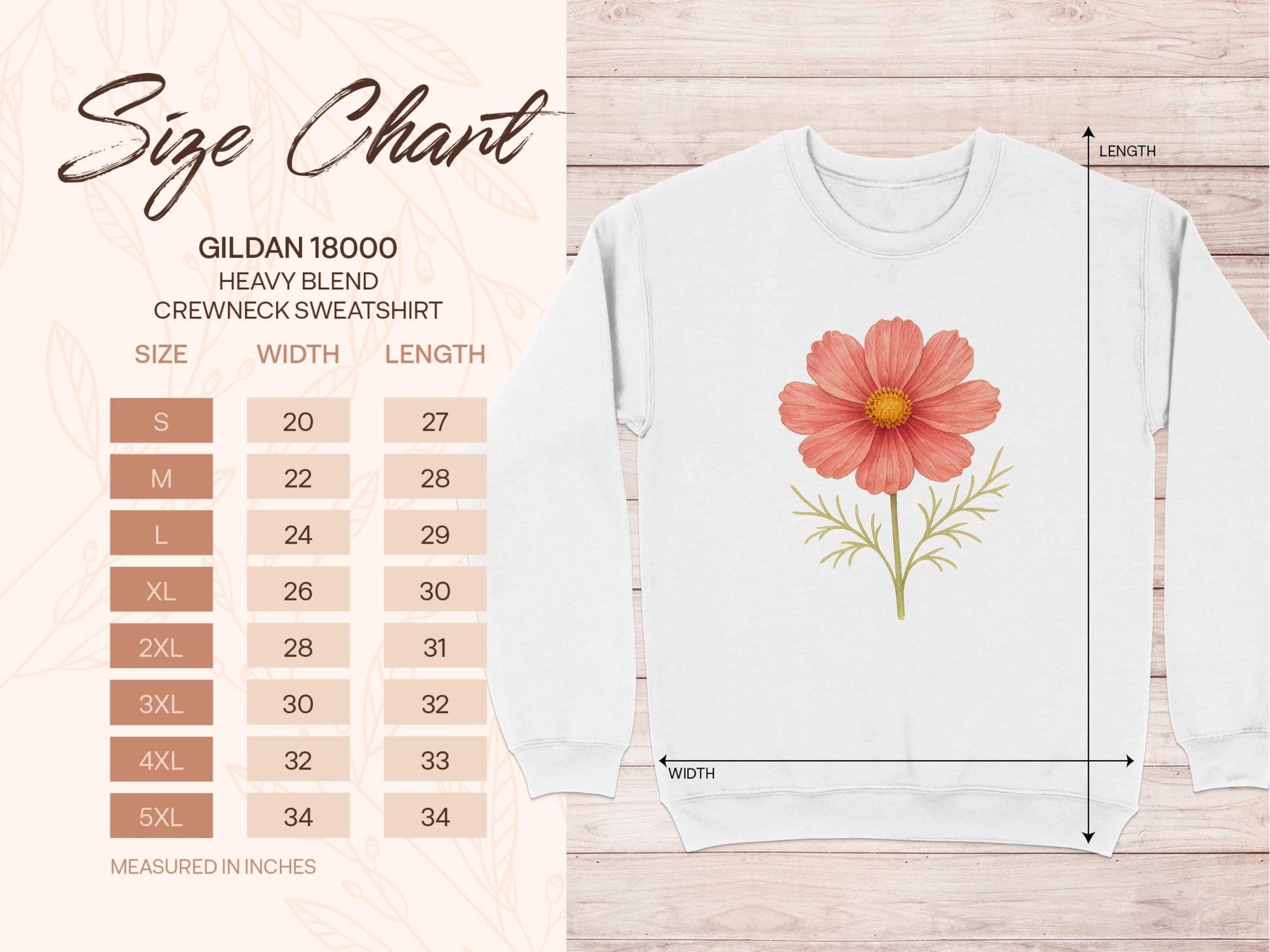 Floral Design Crewneck Sweatshirt Casual Wear product type