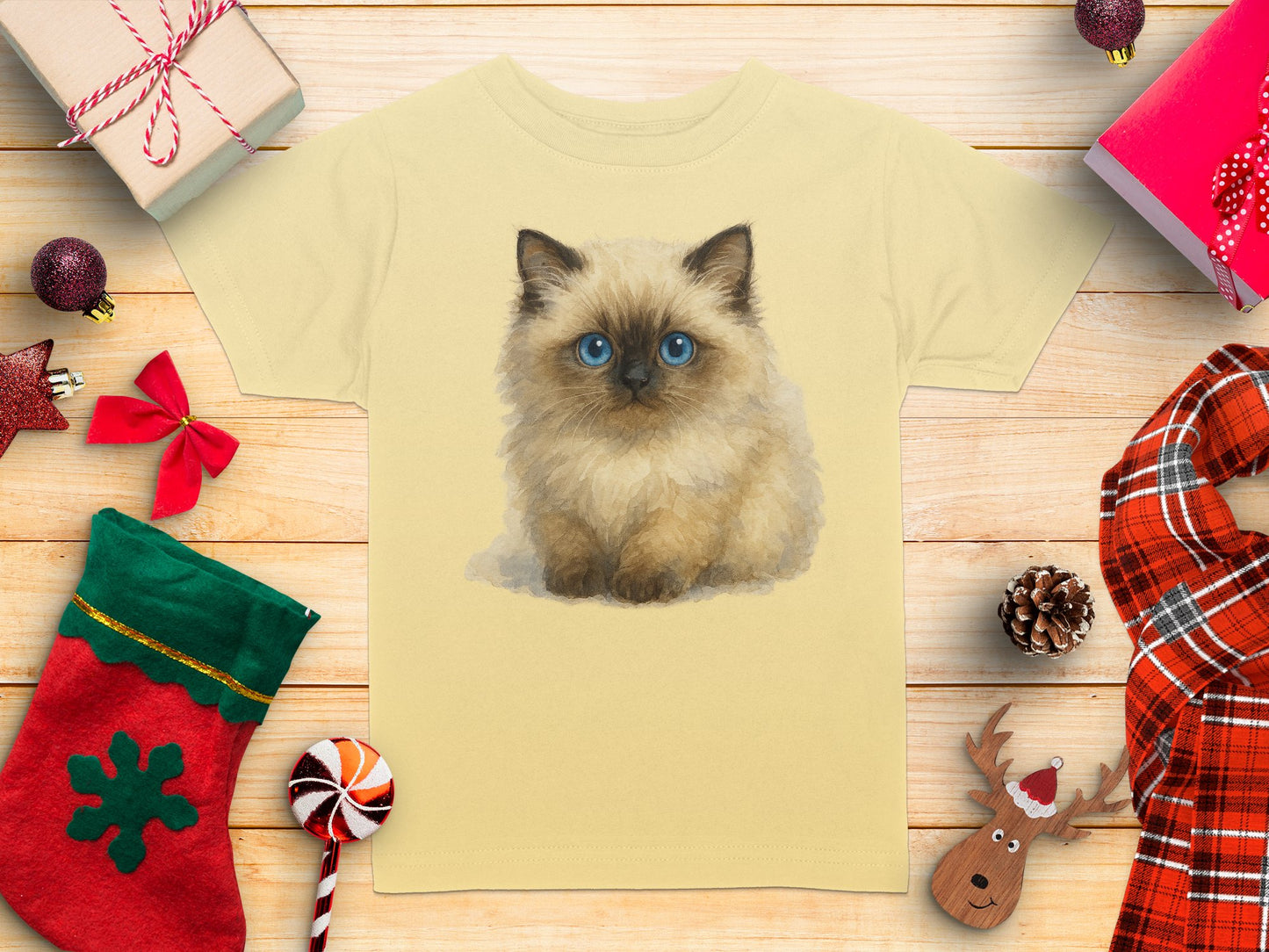 Adorable Fluffy Kitten with Blue Eyes T-shirt product