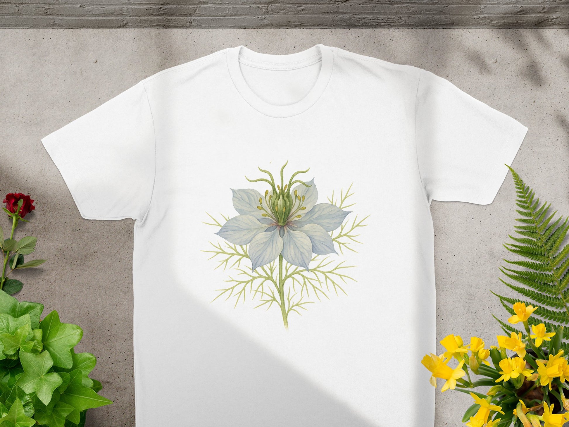 Floral White Large Flower Graphic Tee product type