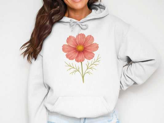 Beautiful Pink Flower Hoodie Casual Wear product