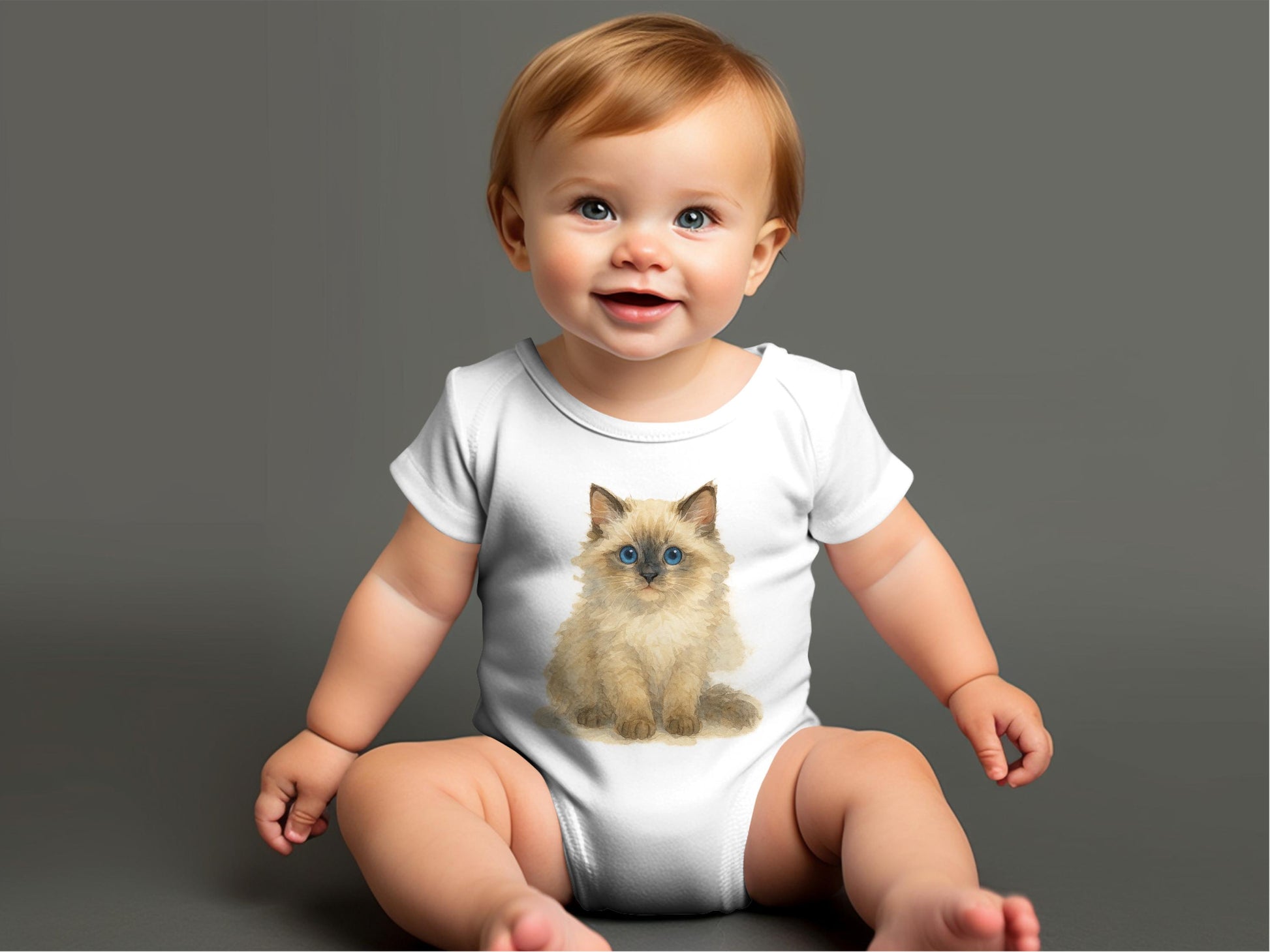 Adorable Baby Onesie Featuring Cute Kitten Design product