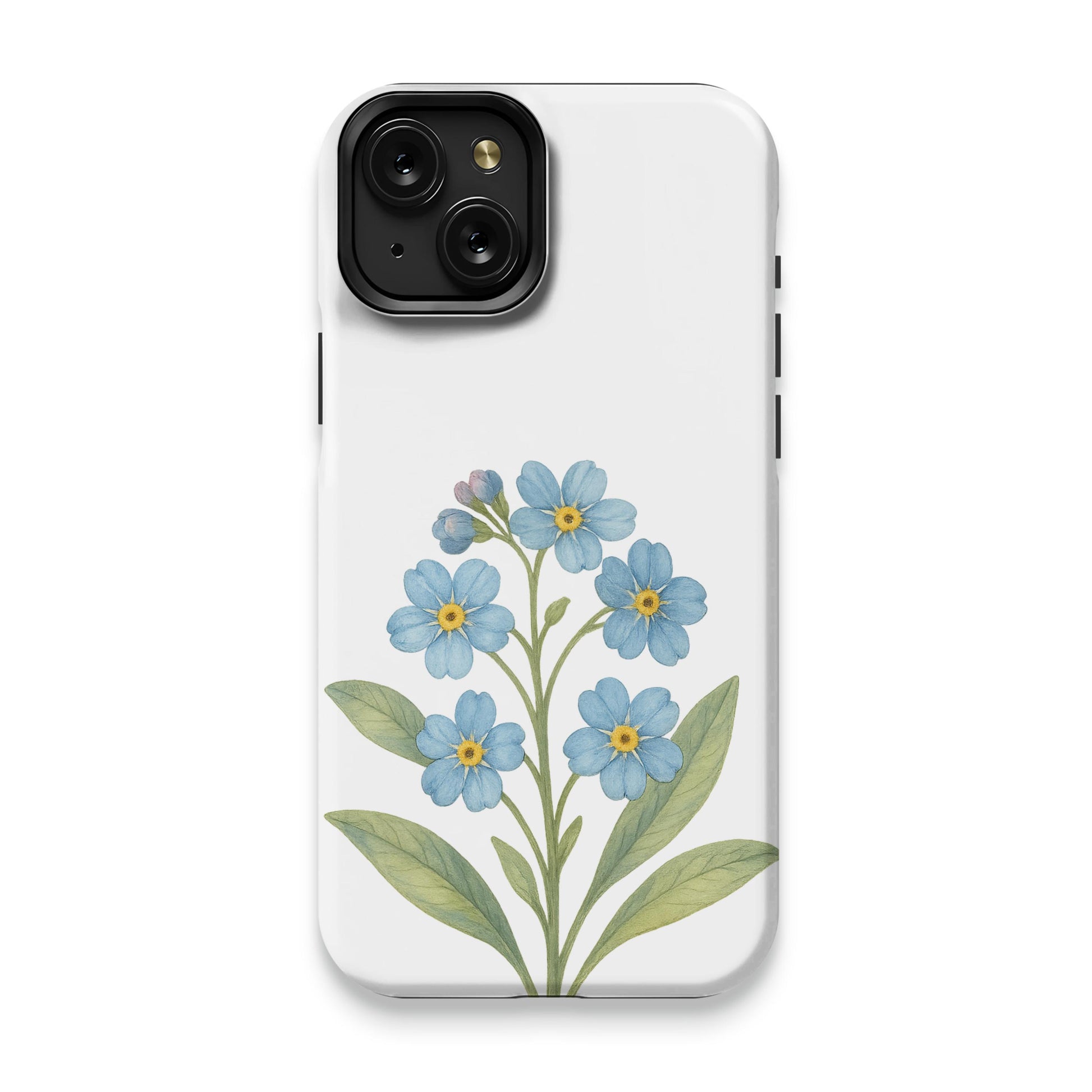 Lovely Blue Floral Design Printed Phone Case product type