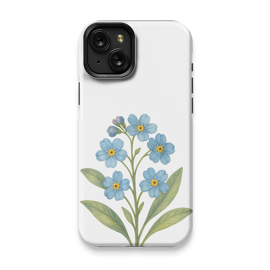 Lovely Blue Floral Design Printed Phone Case product type