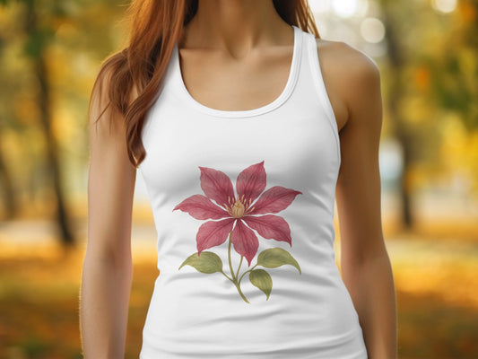 Red Floral Design Woman's Tank Top product