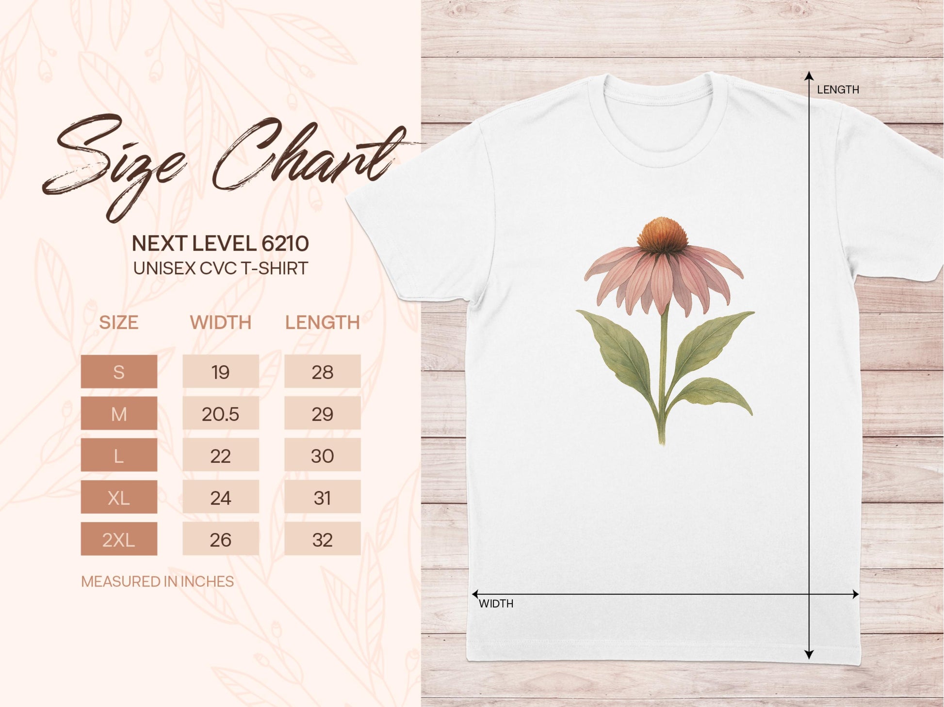 Elegant Floral Design Next Level 6210 Unisex CVC T-Shirt product type