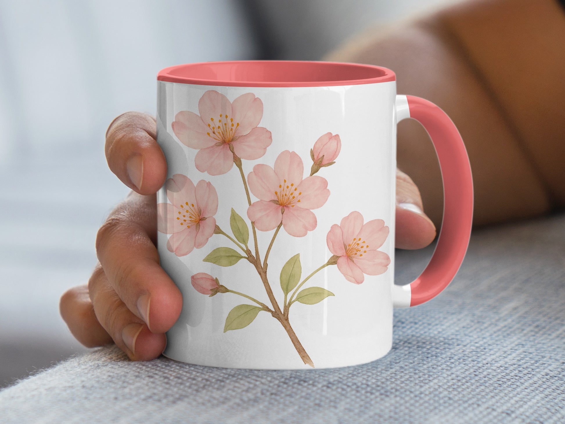 Beautiful Pink Cherry Blossom Art Mug product type