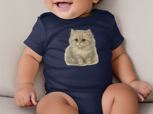 Cute Fluffy Kitten Print Baby Bodysuit Product Type