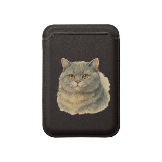 Cute Gray Cat Illustrated Phone Wallet product