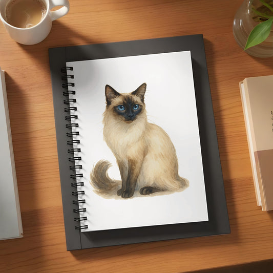 Beautiful Siamese Cat Art Sketchbook Product