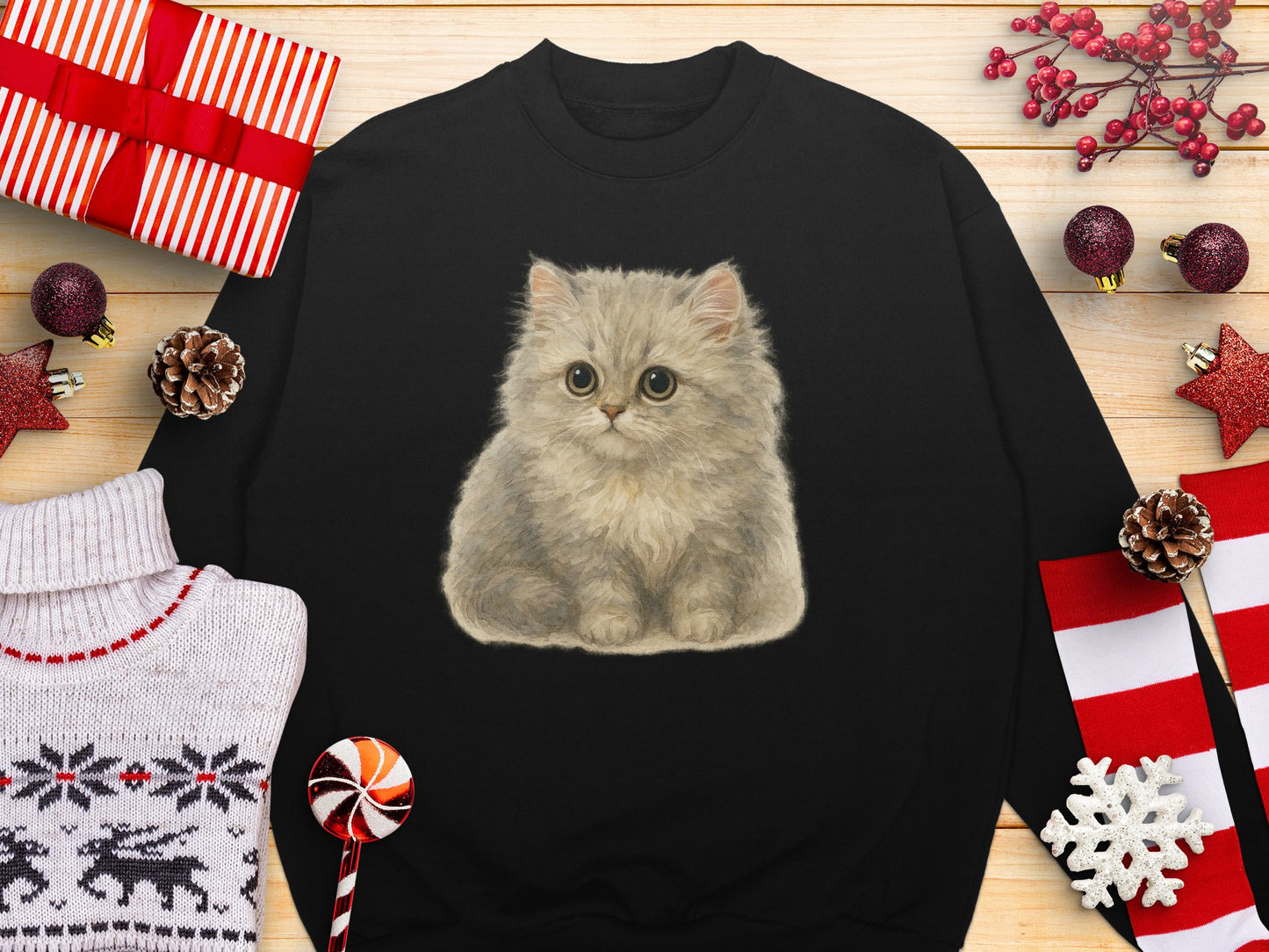Adorable Cute Kitten Graphic Design Long Sleeve product type