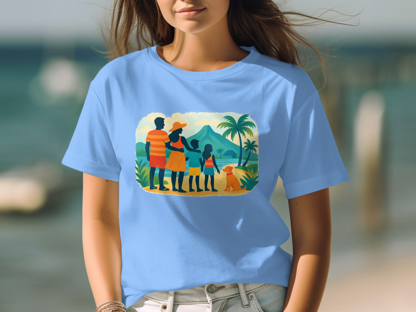 Family Beach Vacation Graphic Tee Shirt product type