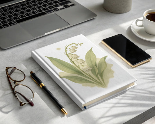 Stylish Hardcover Lily of the Valley Notebook product