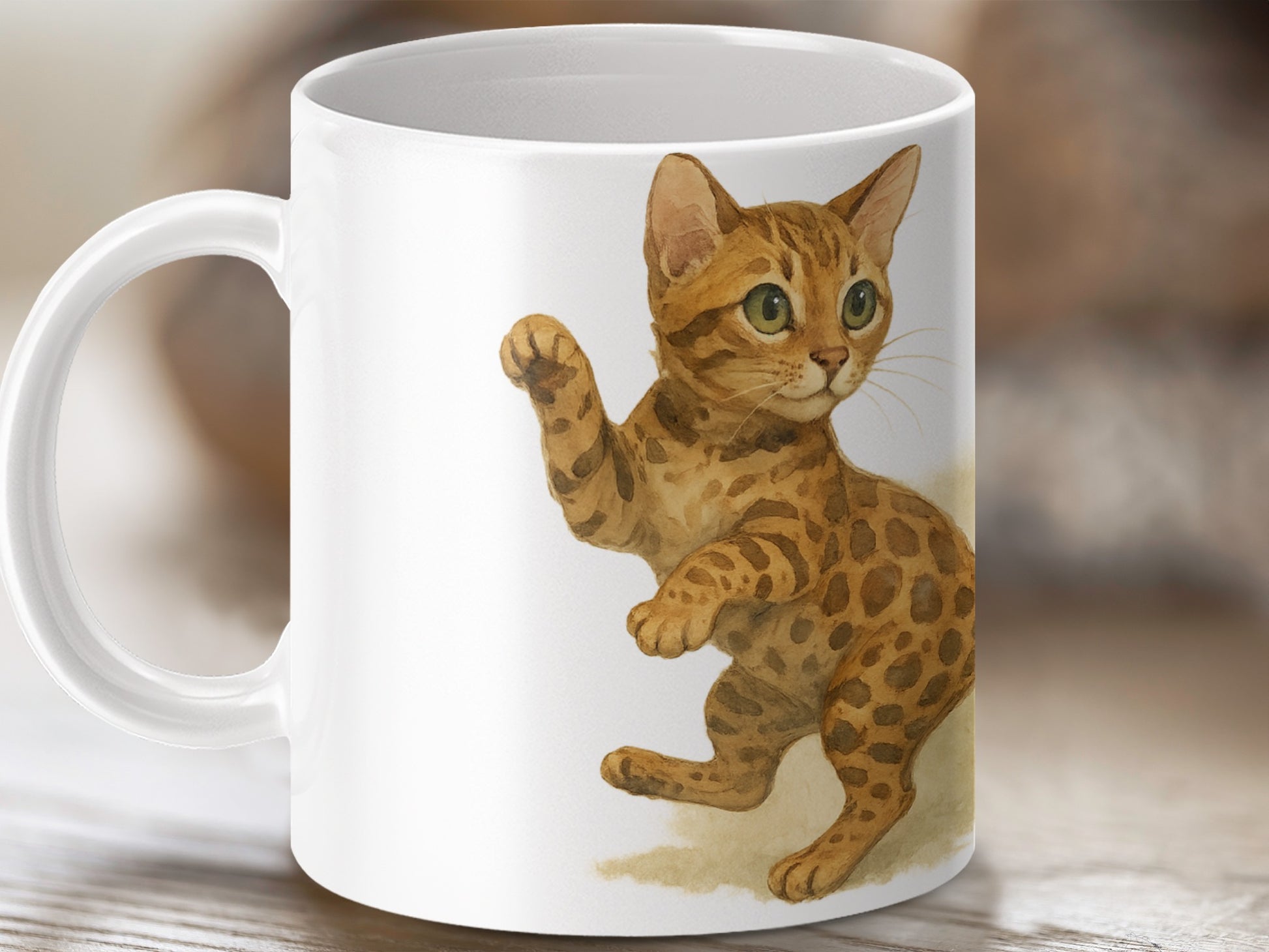 Playful Cartoon Cat Design Ceramic Mug product type