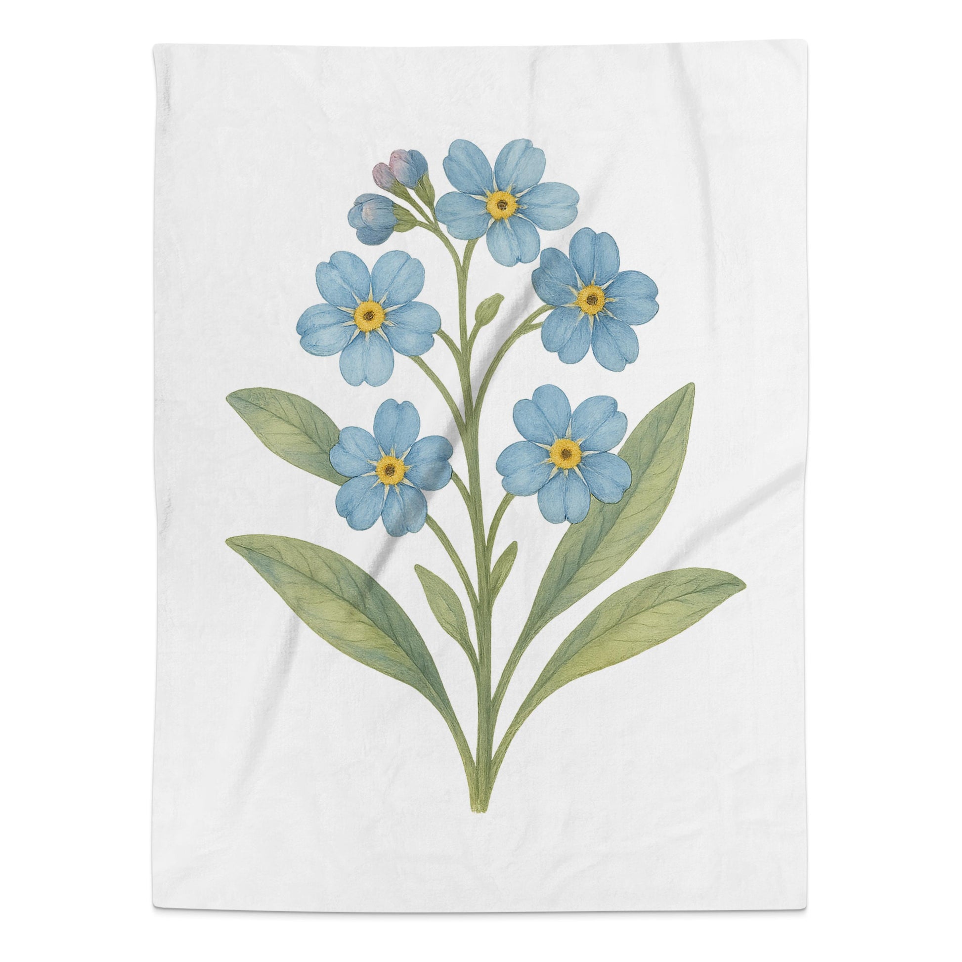 Beautiful Blue Flower Design Towel Flexible and Absorbent product