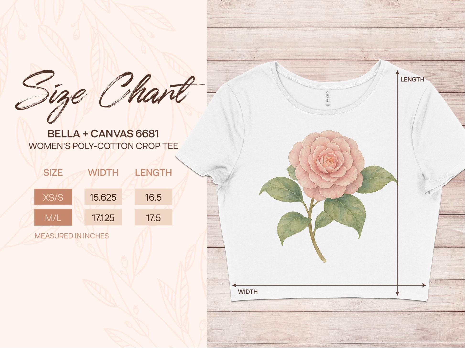 Flower Design Women's Poly-Cotton Crop Tee product