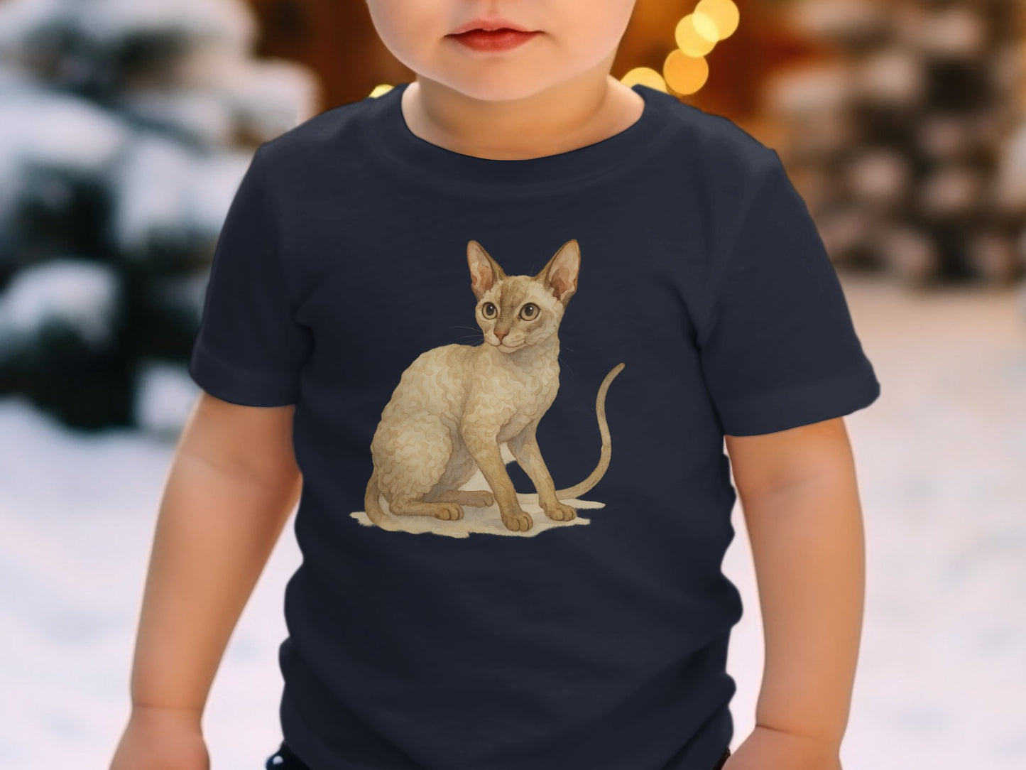 Cute Cat With Big Ears Printed Kids T-Shirt product