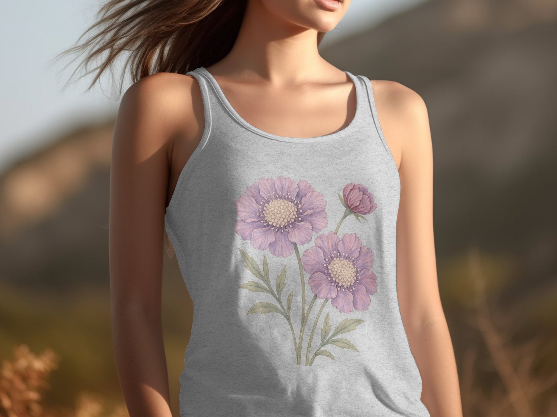 Floral Design Sleeveless Tank Top product