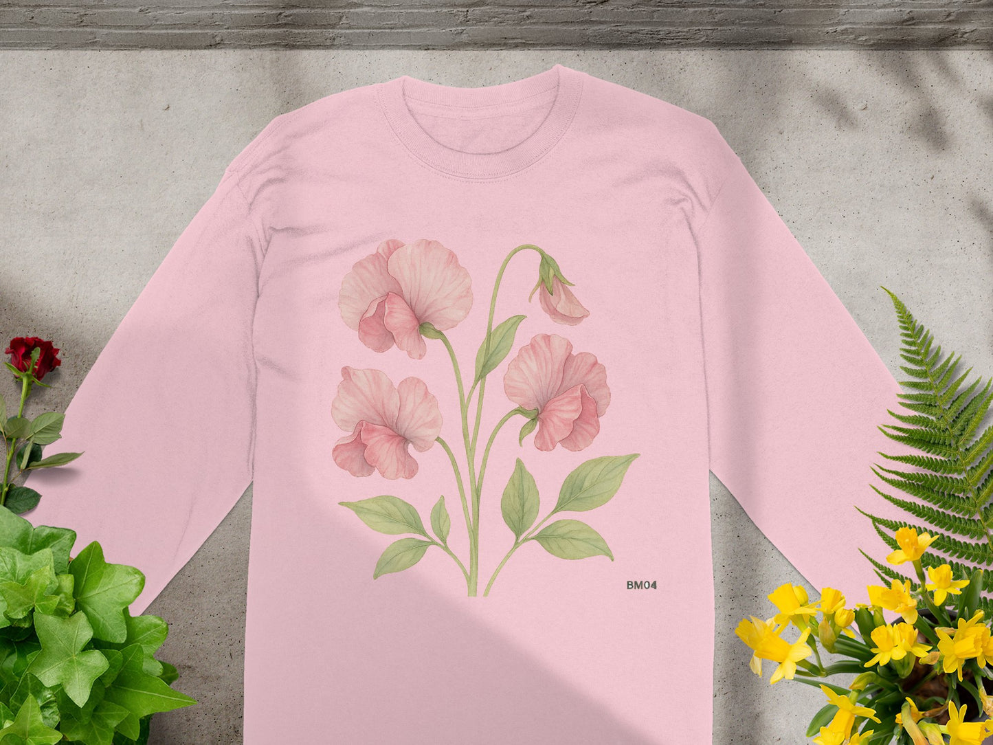 Floral Illustration Long Sleeve Shirt Product