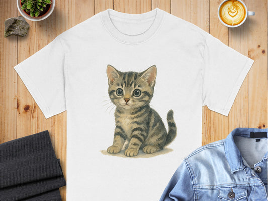 Cute Kitten Graphic Tee Unique Cat Lover T-shirt product type