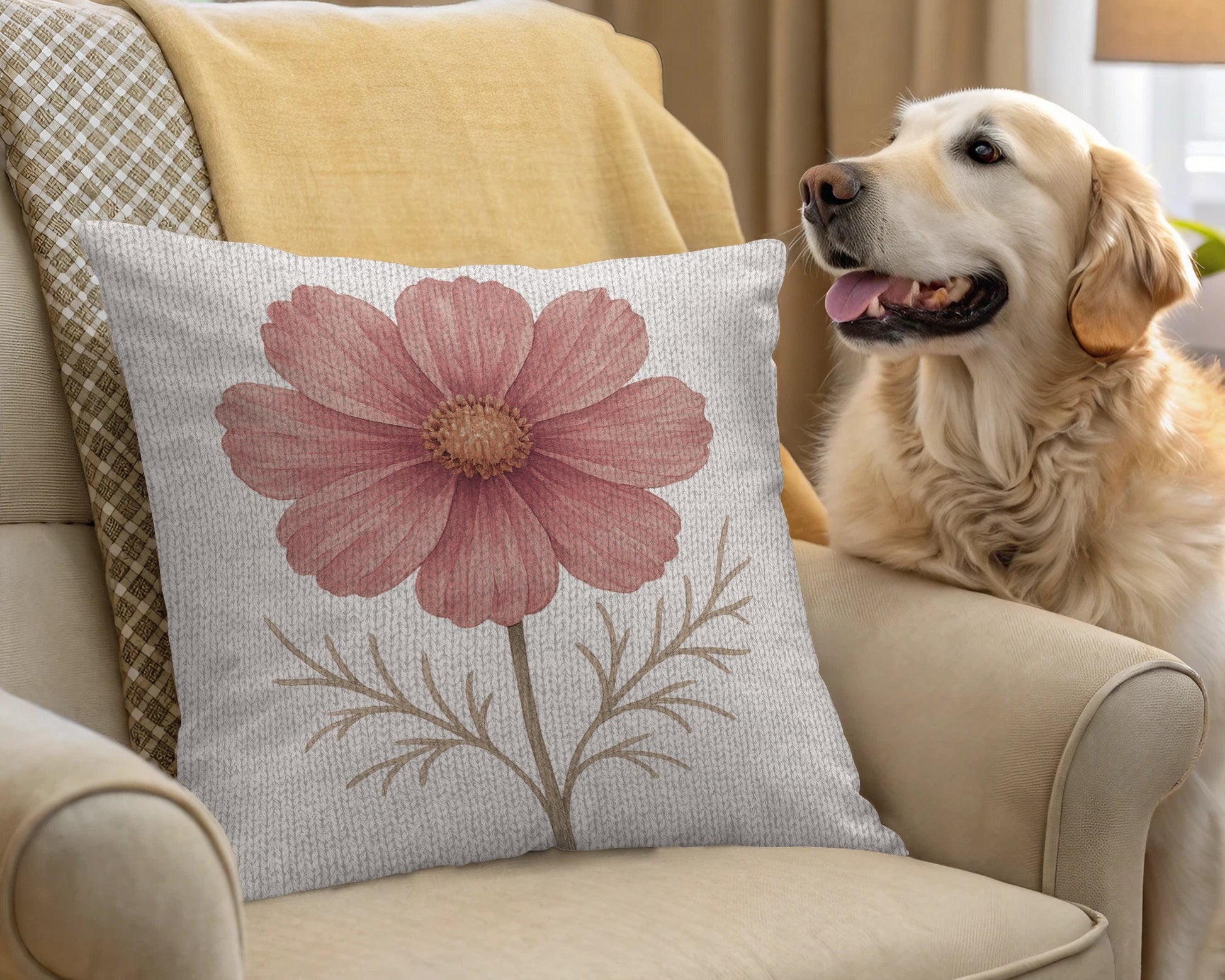 Floral Design Throw Pillow Home Décor Cushion product
