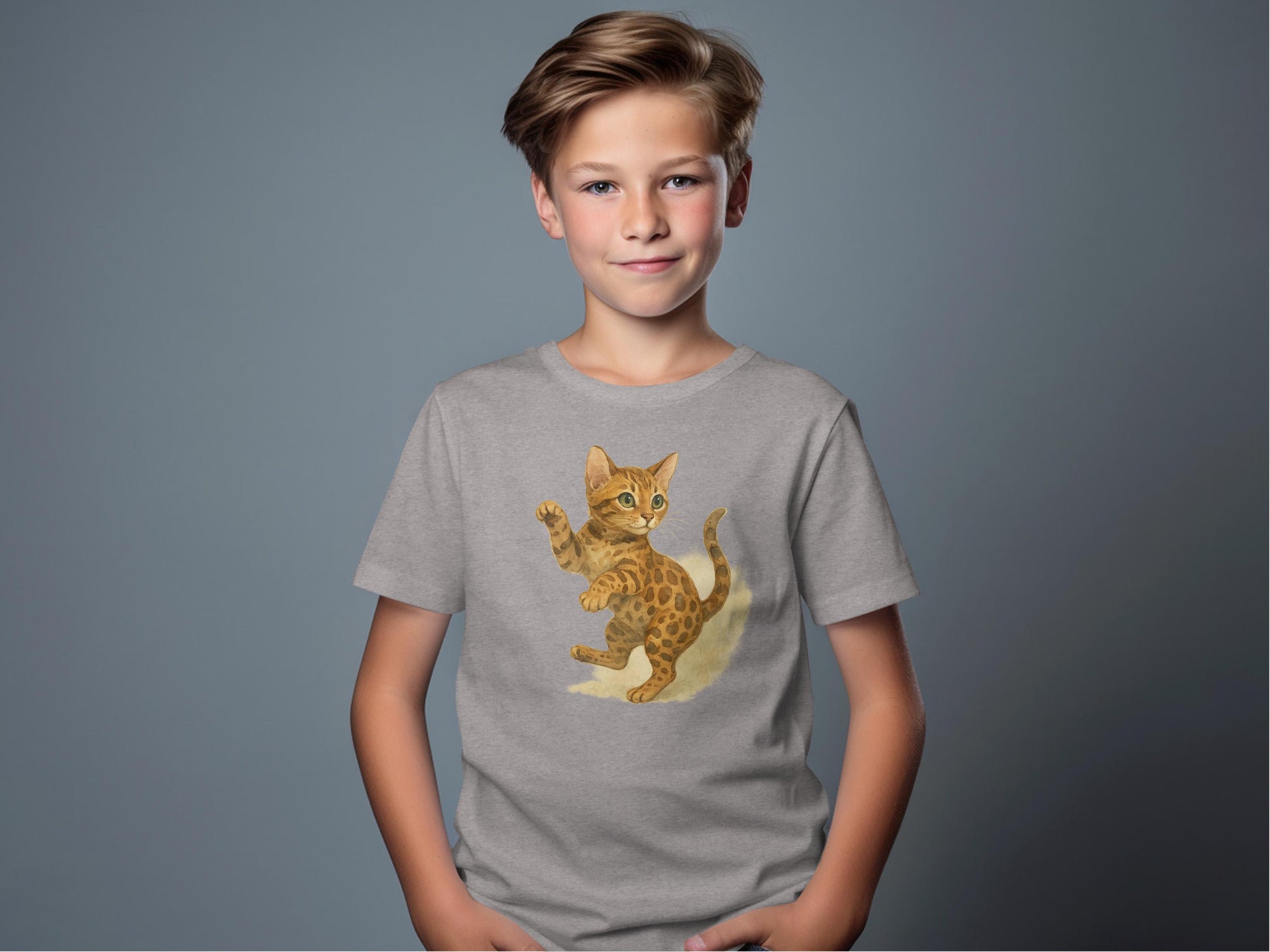 Playful Leopard Kitten Graphic T-Shirt product