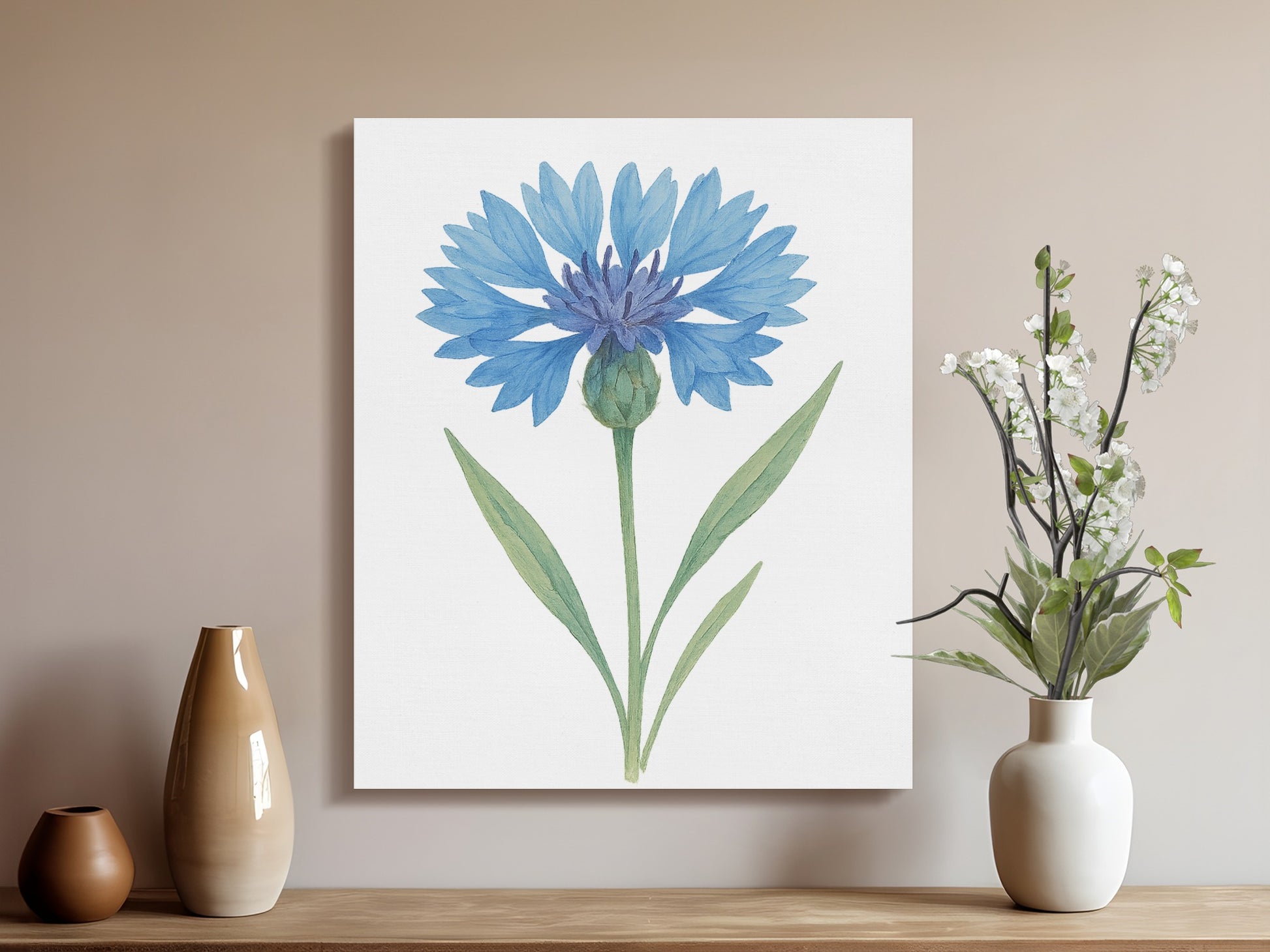 Beautiful Blue Flower Art Print for Home Decor product type