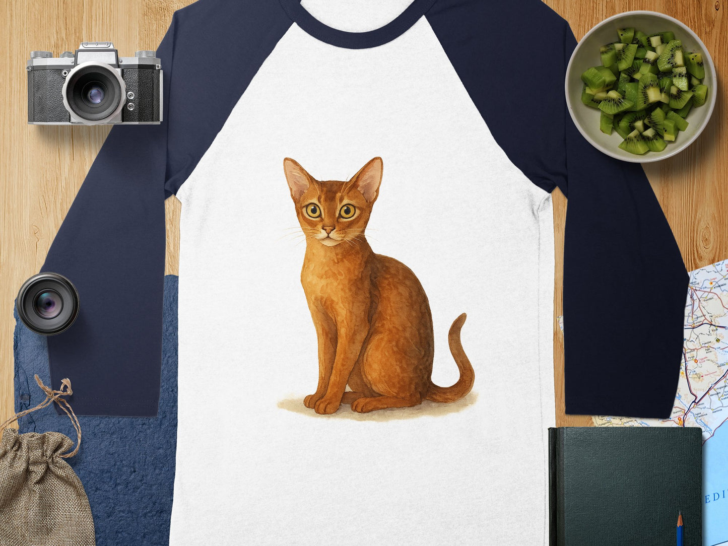 Whimsical Cat Illustration Long Sleeve Shirt product