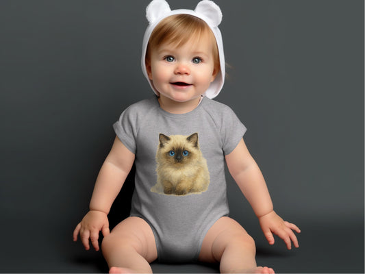 Cute Kitten Graphic Infant Bodysuit Baby Clothing Product