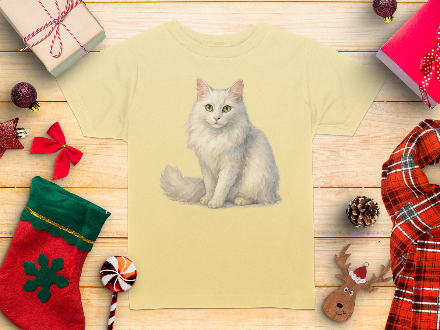 Adorable White Cat T Shirt Perfect Holiday Gift product
