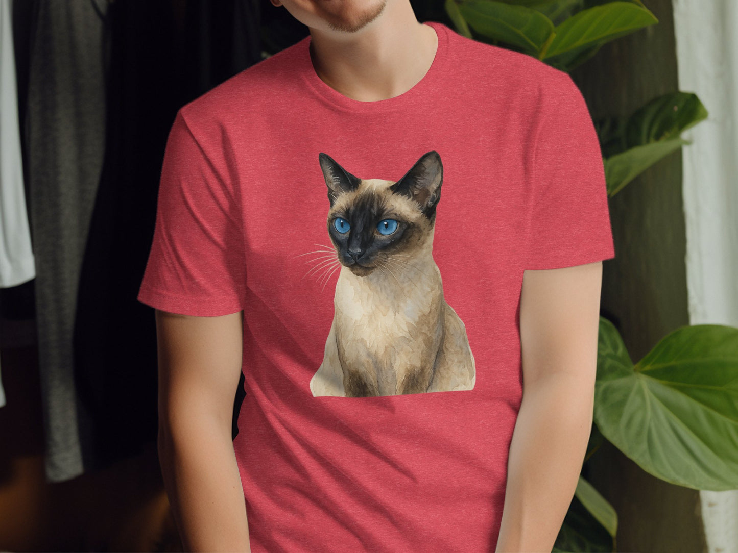 Siamese Cat with Blue Eyes Print T-Shirt product type