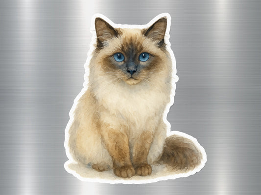 Cute Ragdoll Cat Printed Decorative Sticker product