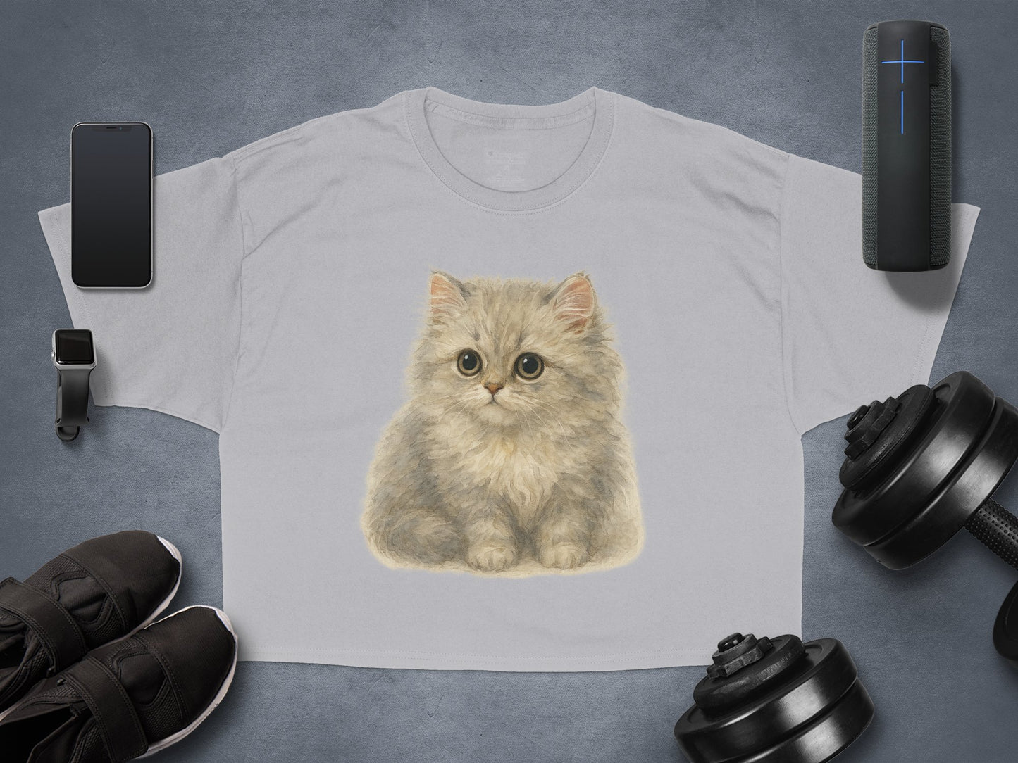 Adorable Kitten Print Casual T-Shirt product type