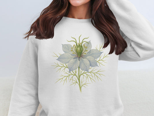 Beautiful Floral Graphic on White Shirt product type