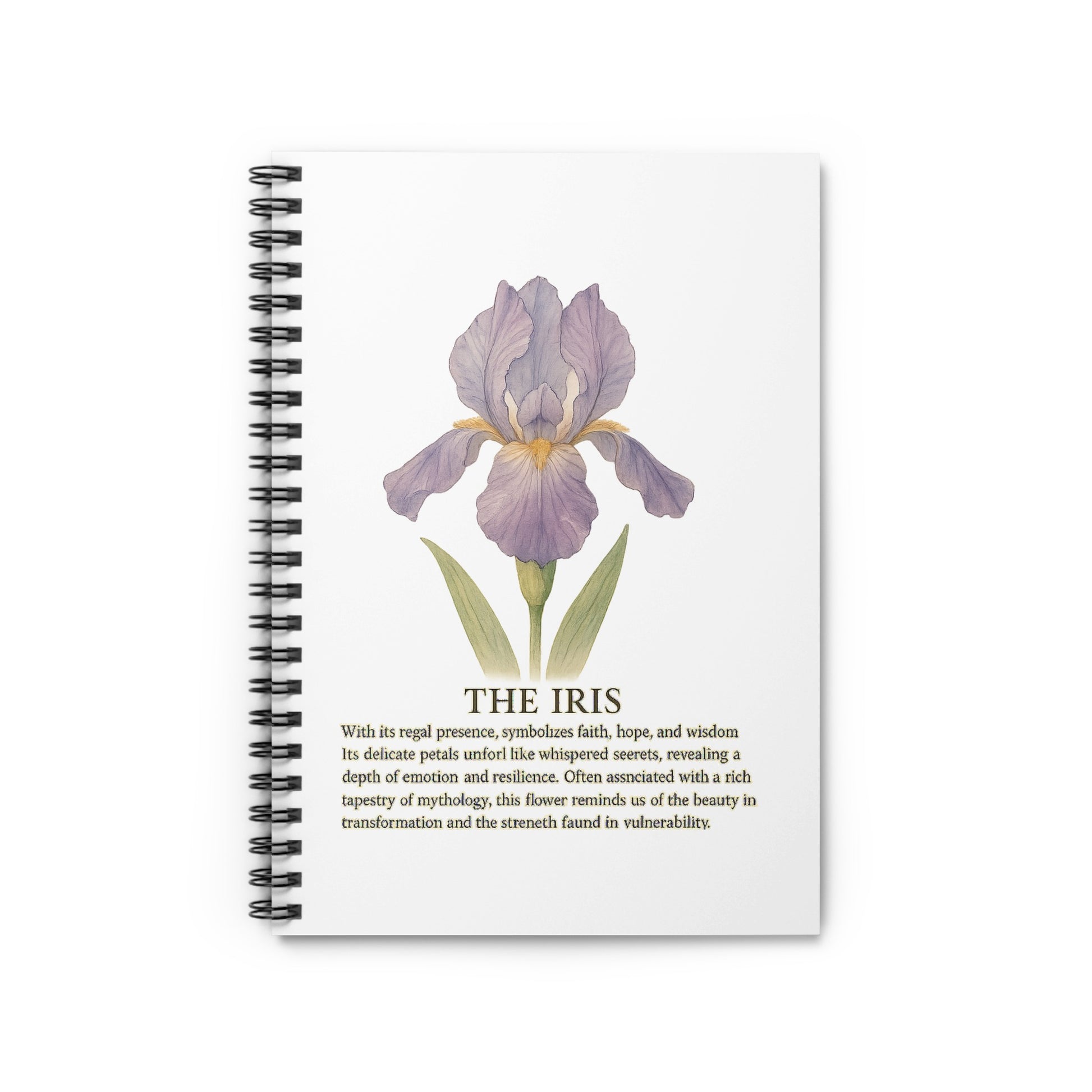 Floral Iris Design on Spiral Bound Notebook product type